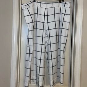 Lane Bryant Cream and Black Striped Pants